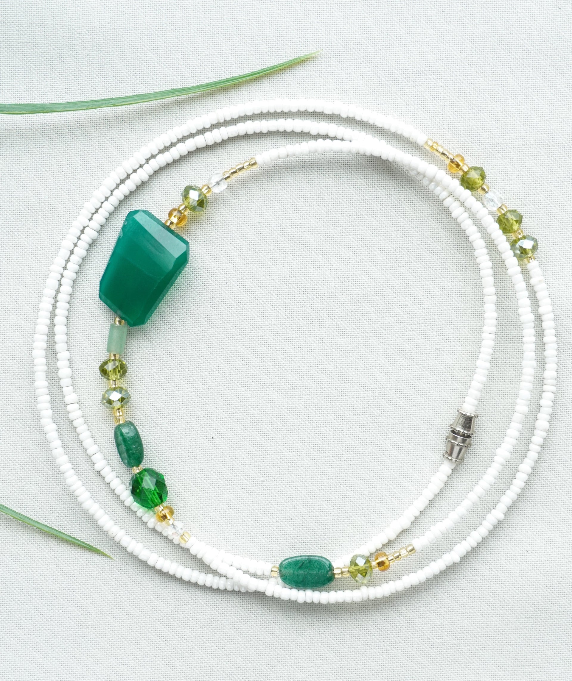 Aventurine and Green Onxy Waist Bead