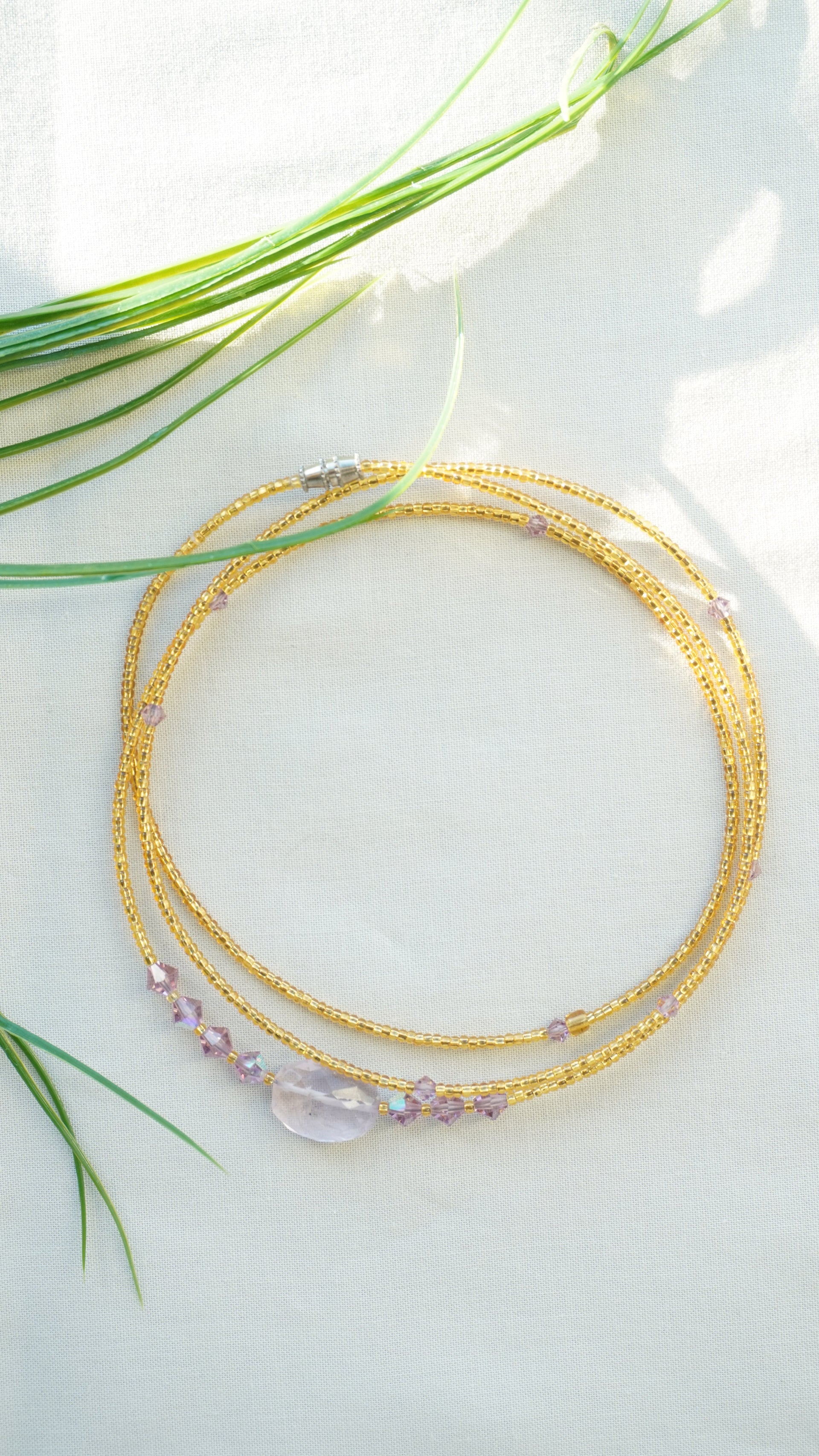 Pink Amethyst Waist Bead