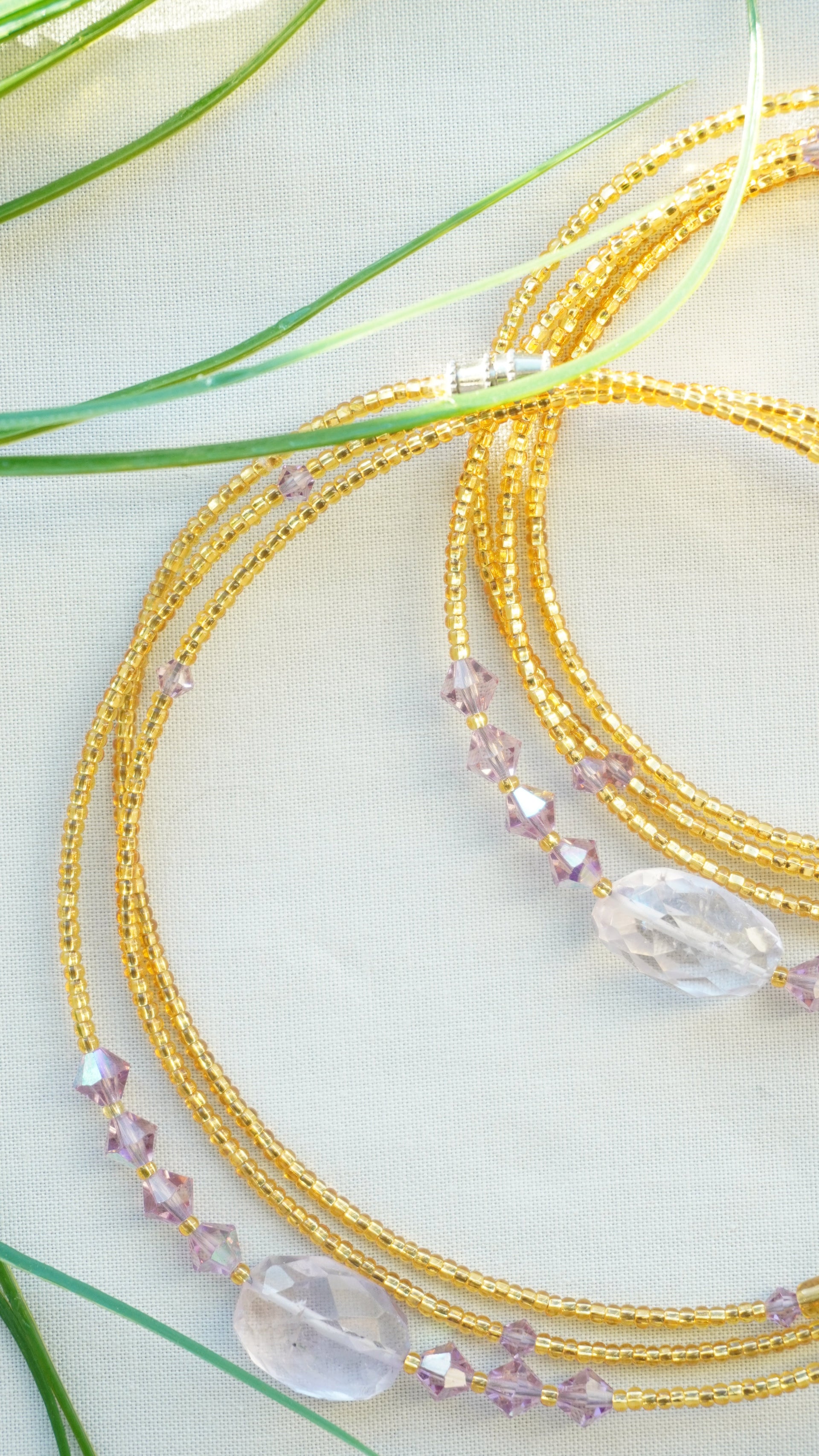 Pink Amethyst Waist Bead