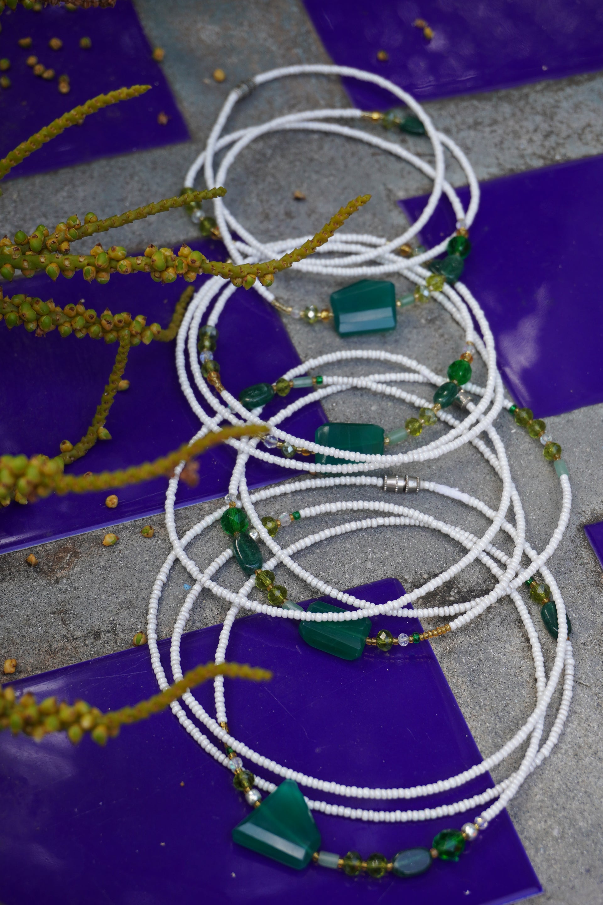 Aventurine and Green Onxy Waist Bead