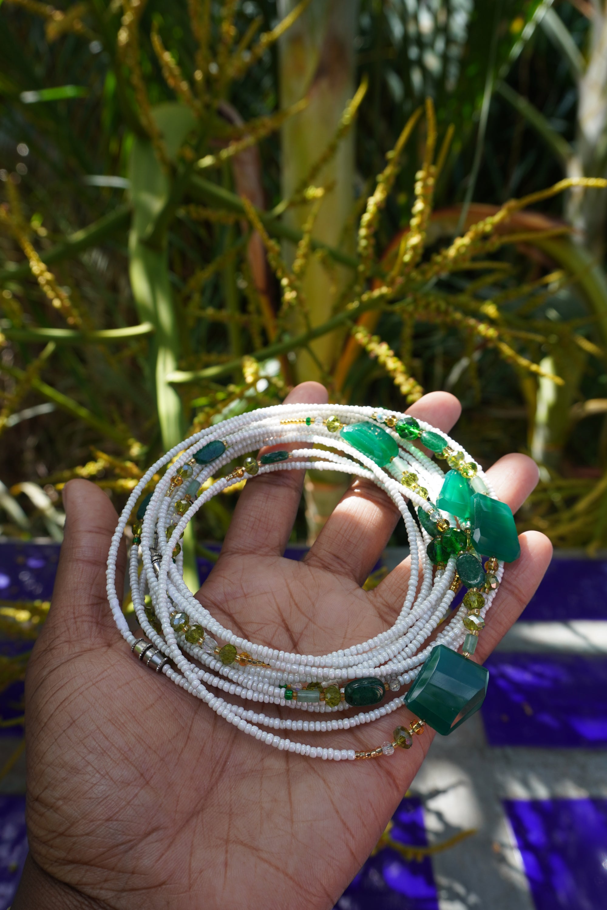 Aventurine and Green Onxy Waist Bead