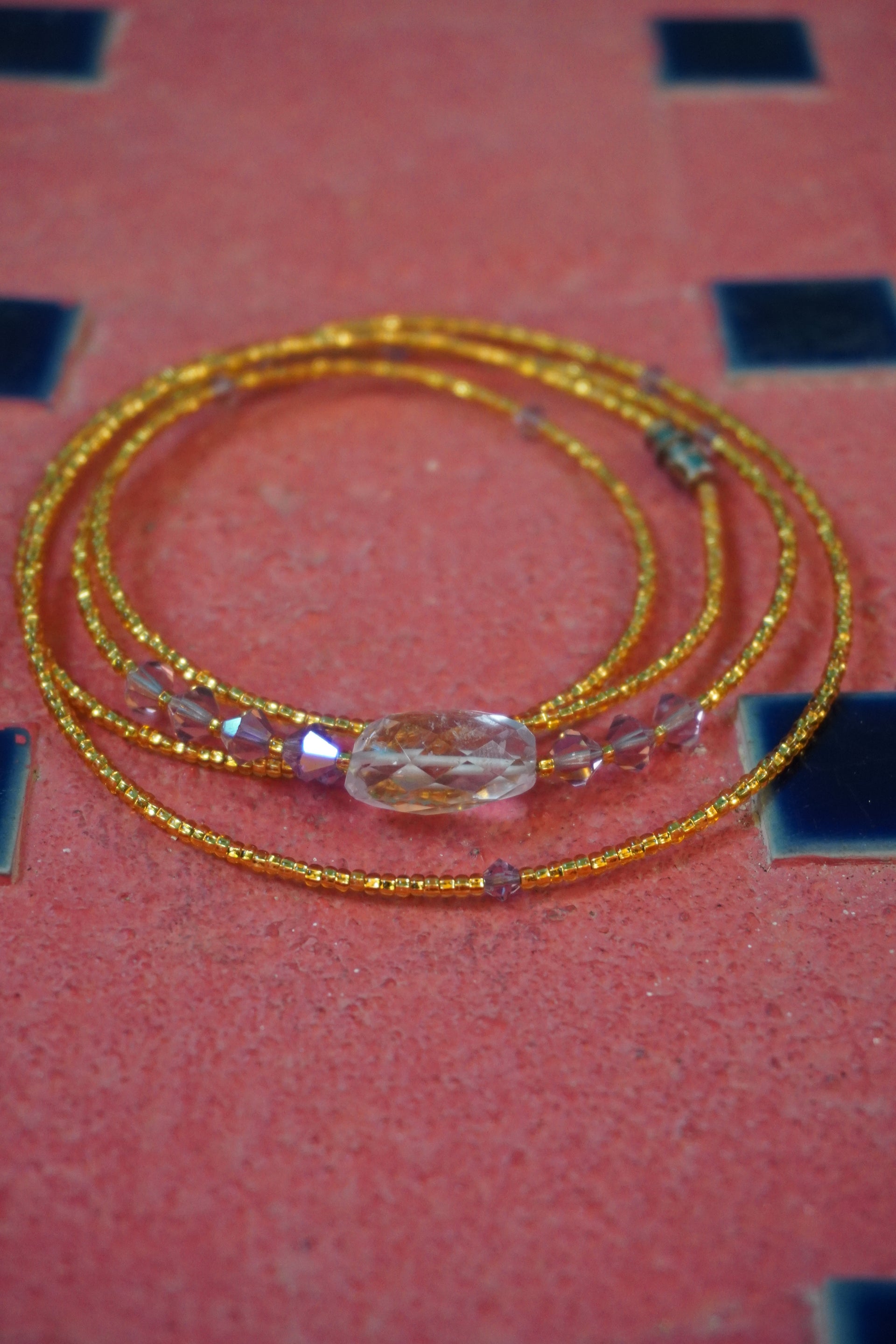 Pink Amethyst Waist Bead